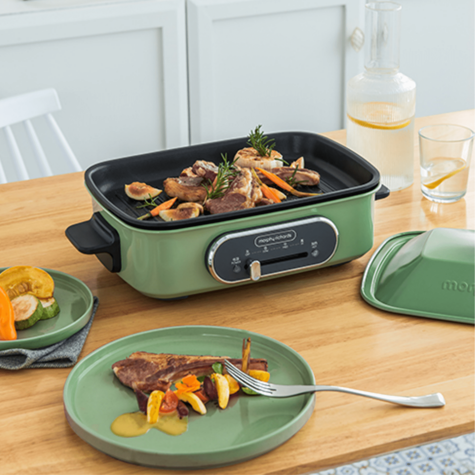 Morphy Richards Multicooker Non-Stick Material Hotpot BBQ Pan Grill - Evenly Heating | Easy Storage | Ergonomic Handled