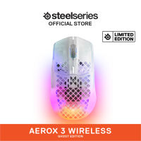SteelSeries Aerox 3 Wireless + Bluetooth Ghost Edition Ultra Lightweight RGB Gaming Mouse IP54 Honeycomb Mice 62610