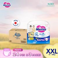 Merries Super Premium Pants Baby Diaper XXL24 (3 Packs) (15-28kg) – Soft breathable and absorbent diapers for baby
