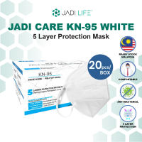 JADI CARE Protective Mask Disposable (20 Pcs) KN95 White (Non-medical / PPE)