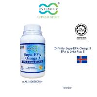 Infinity Supa-EFA Omega 3 EPA & DHA Plus E 120 softgels (HalalFish Oil Minyak Ikan Imported Iceland Vitamin E))