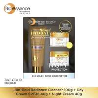 [Skincare Set] Bio-essence Bio-Gold Day & Night Cream 40g + Cleanser 100g | For youthful glowing skin