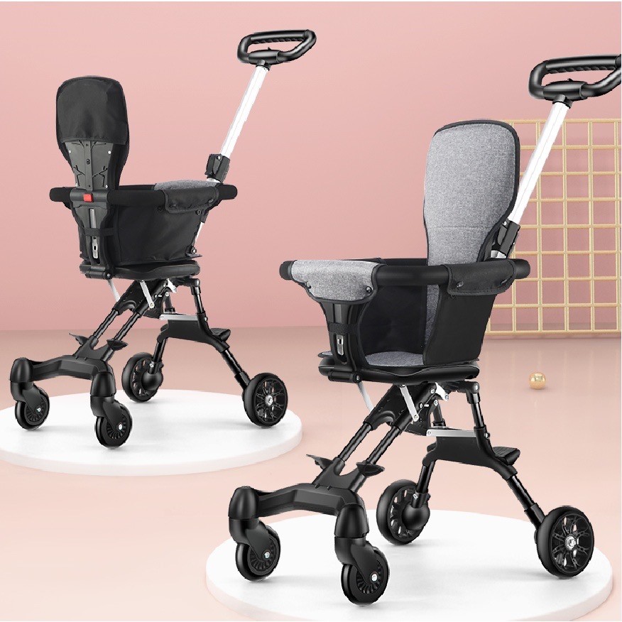 (Ready Stock) Extra Strong Magic Stroller Baby Stroller Baby 4 Wheels Ultra Lightweight Foldable Magic Stroller Ready stock Prams