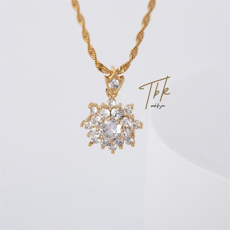 【Fashion goods】♤✳✤ TBK 18k Gold Hayame Pendant Necklace Accessories Jewelry For Women Jewelries Choker 669N