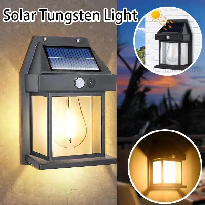 [ BorongPro ] 888 Solar Interaction Wall Lamp Motion Sensor Courtyard Garden Decoration Waterproof Sunlight Solar Outdoor Lighting