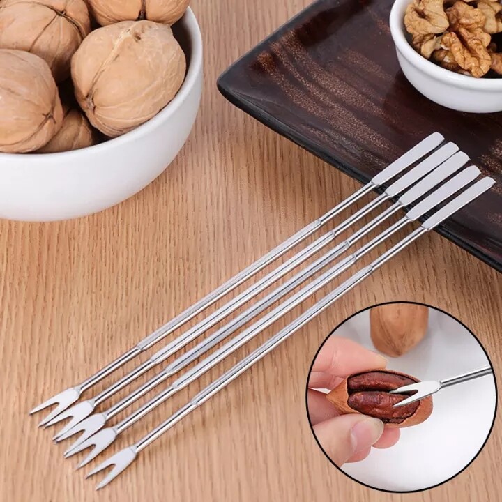 Kim Cua Tôm Hùm Bằng Thép Không Gỉ Nĩa Ăn Quả Óc Chó Dụng Cụ Hải Sản Tiện Dụng Trợ Giúp