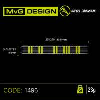 {FREE Flight + Shaft} Winmau Michael Van Germen Pro Series 85% Tungsten alloy Steeltip Dart Set (1496)