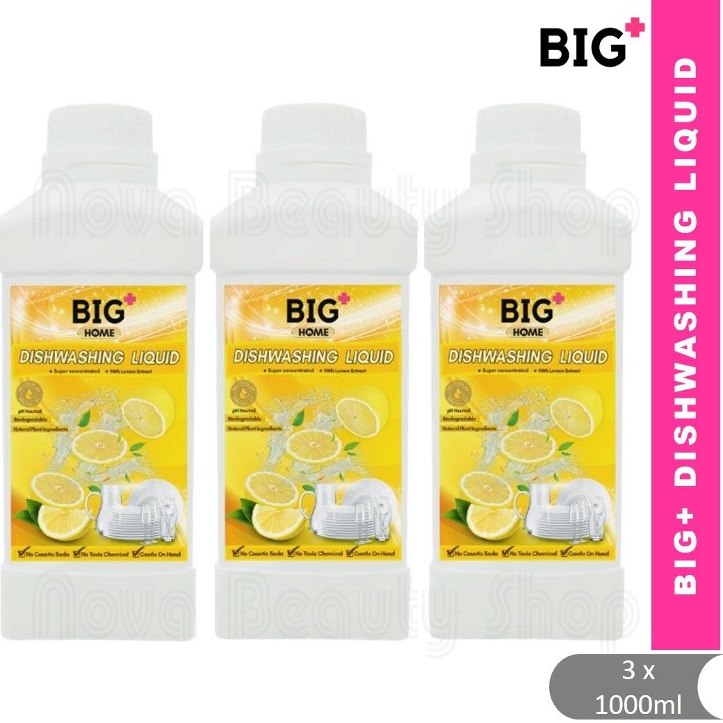 BIG+ Dishwashing Liquid (1000ml) [Triple Pack] Concentrated pH Neutral