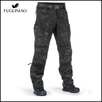 Fuguiniao Tactical Pants Men Casual Workwear Camouflage Multicam Army Green Knee Pads Pants