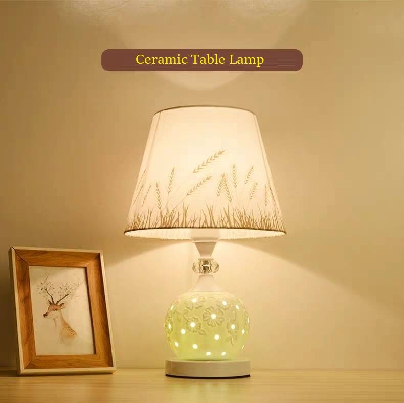 IKEA Ceramic Table Lamp Table Lamp Bedside Table Lamp Lampu Meja Bilik Tidur Lampu Meja Seramik lampumeja tablelamp