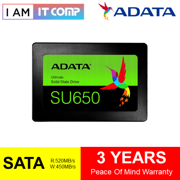 ADATA ULTIMATE SU650 SSD 2.5\'+String.fromCharCode(34)+\' SATA 120GB / 240GB / 256GB / 480GB / 512GB / 960GB / 1TB