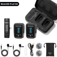 Saramonic Blink500 ProX Series Wireless Microphone with 10h Battery Life Charging Case Lapel Mini Microphone for Vlogging Podcast Streaming Cameras DSLR iPhone Android iPhone15 Laptop Youtube TikTok