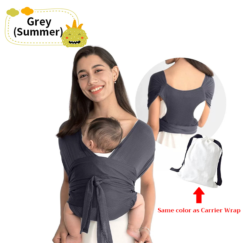 Baby Wrap Carrier Baby Sling for Newborn and Infant Breathable Lightweight Hands Free Carrier Sling Soft 0-36 months