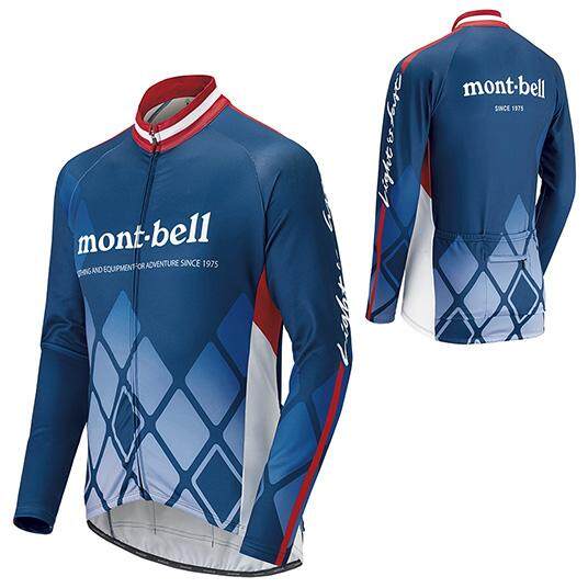 Montbell Wickron Cycle Long Sleeve Jersey #1 Unisex (L size) (Blue)