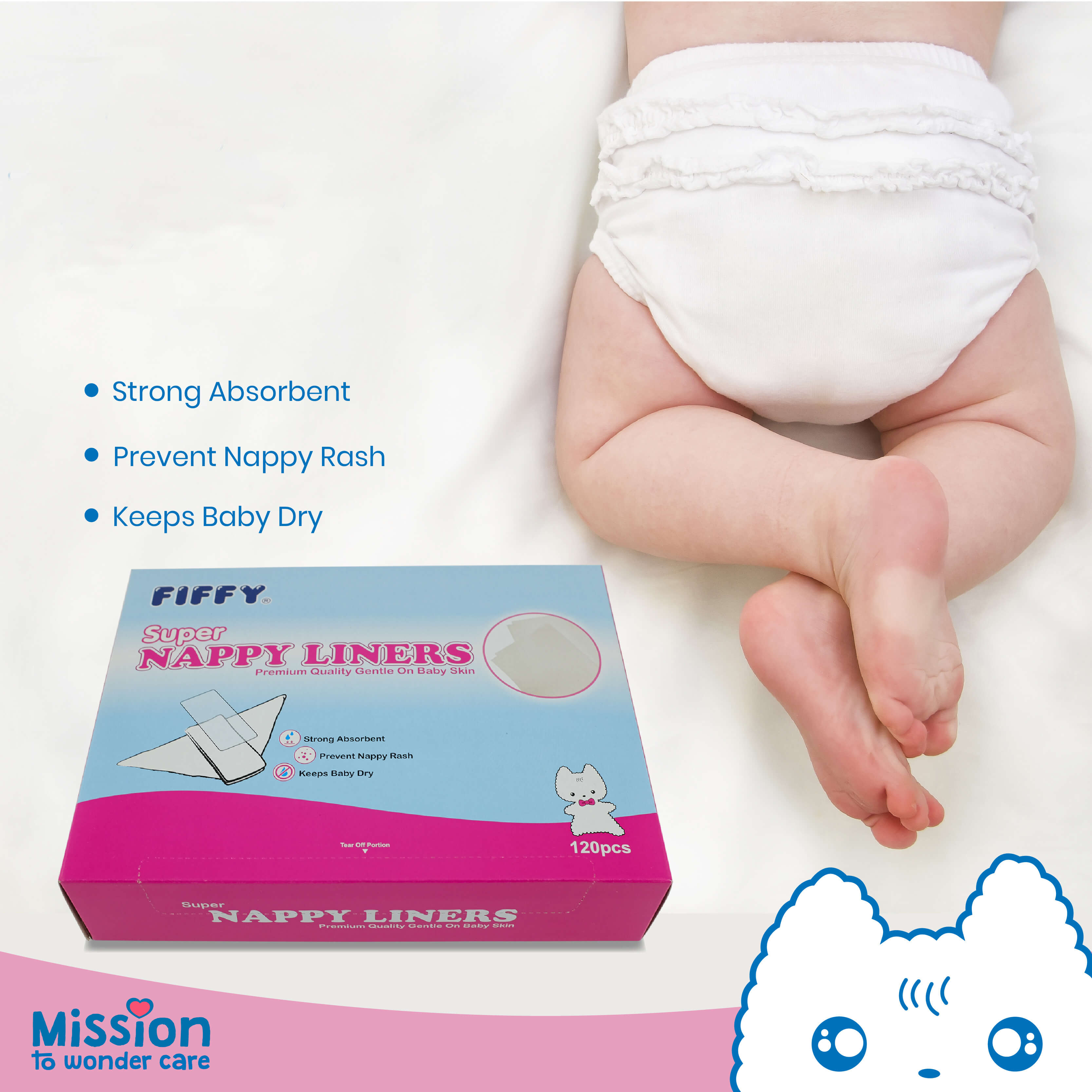 Fiffy Baby Nappy Liner 120s Napkin Liner