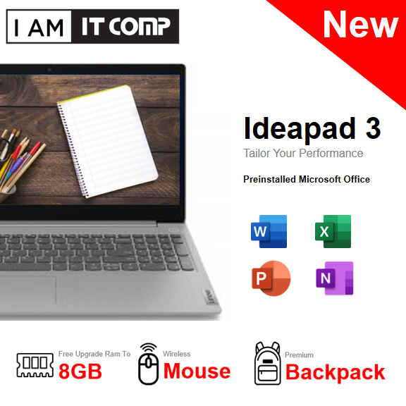 Lenovo IdeaPad 3 15IIL05 81WE00S1MJ / 81WE00QBMJ / 81WE00QAMJ 15.6" FHD Blue/Red/Grey Laptop (i5/4GB