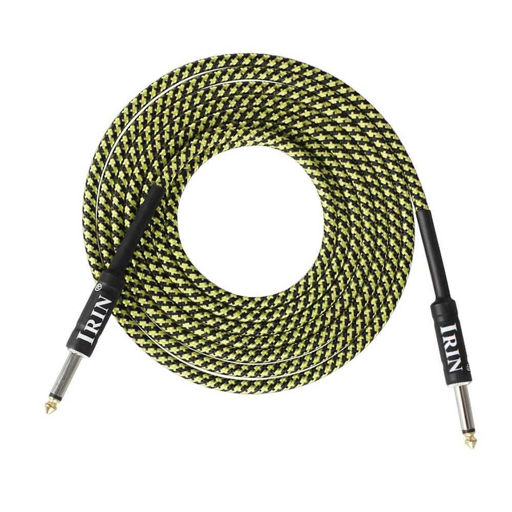 Electric Guitar Bass Cable Musical Instrument Audio Cable 1/4 Inch to 1/4 Inch TS Straight Plugs, 3