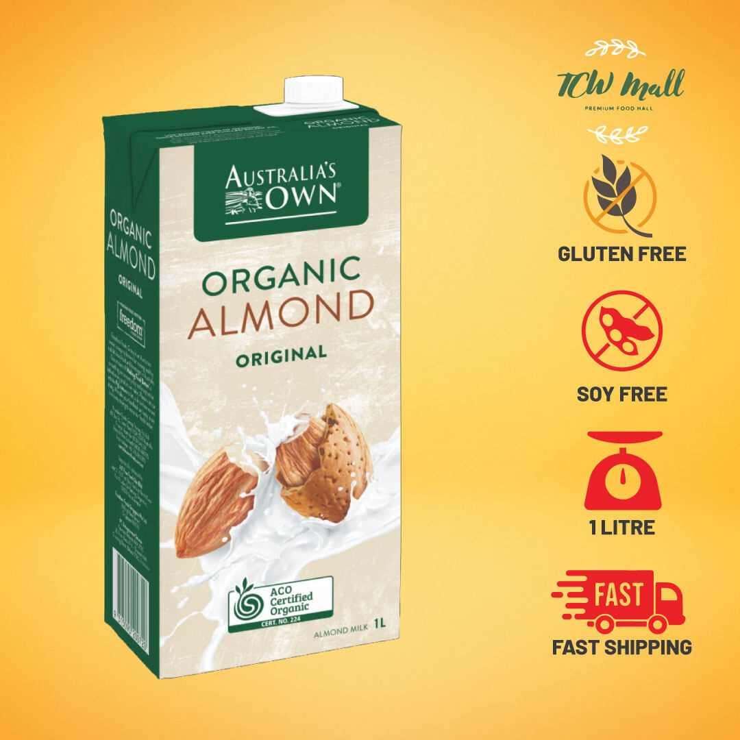 Australia's Own Almond Milk Original Organic No Added Sugar 1L ACO Certified Organic