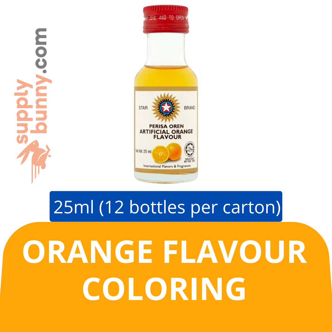 Orange (25ml X 12  bottles) (sold per carton) 食用色素(橙味) PJ Grocer Pewarna Perisa Oren