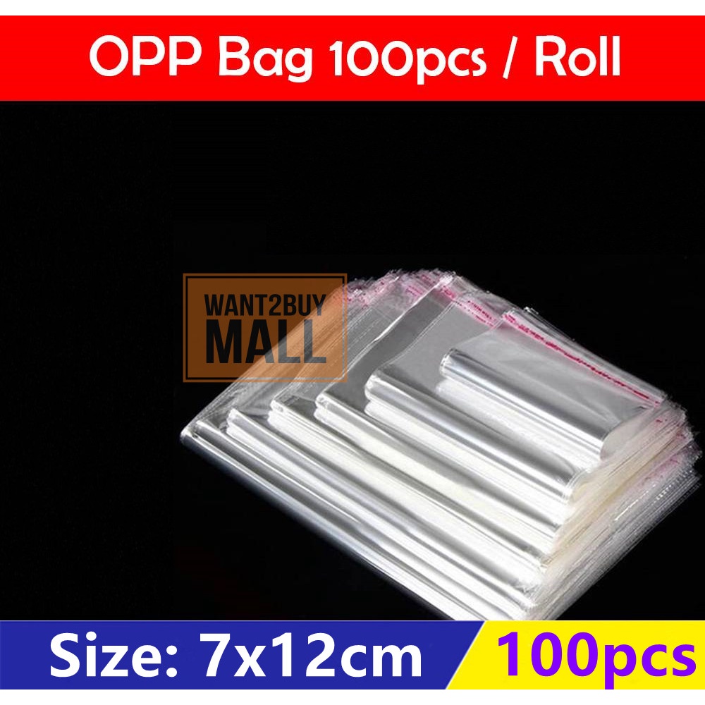 🇲🇾 🏆 100pcs Murah Transparent OPP Packaging Packing Clear Plastic Bag Self Adhesive Plastik Beg Jubah Tudang Baju Kurung
