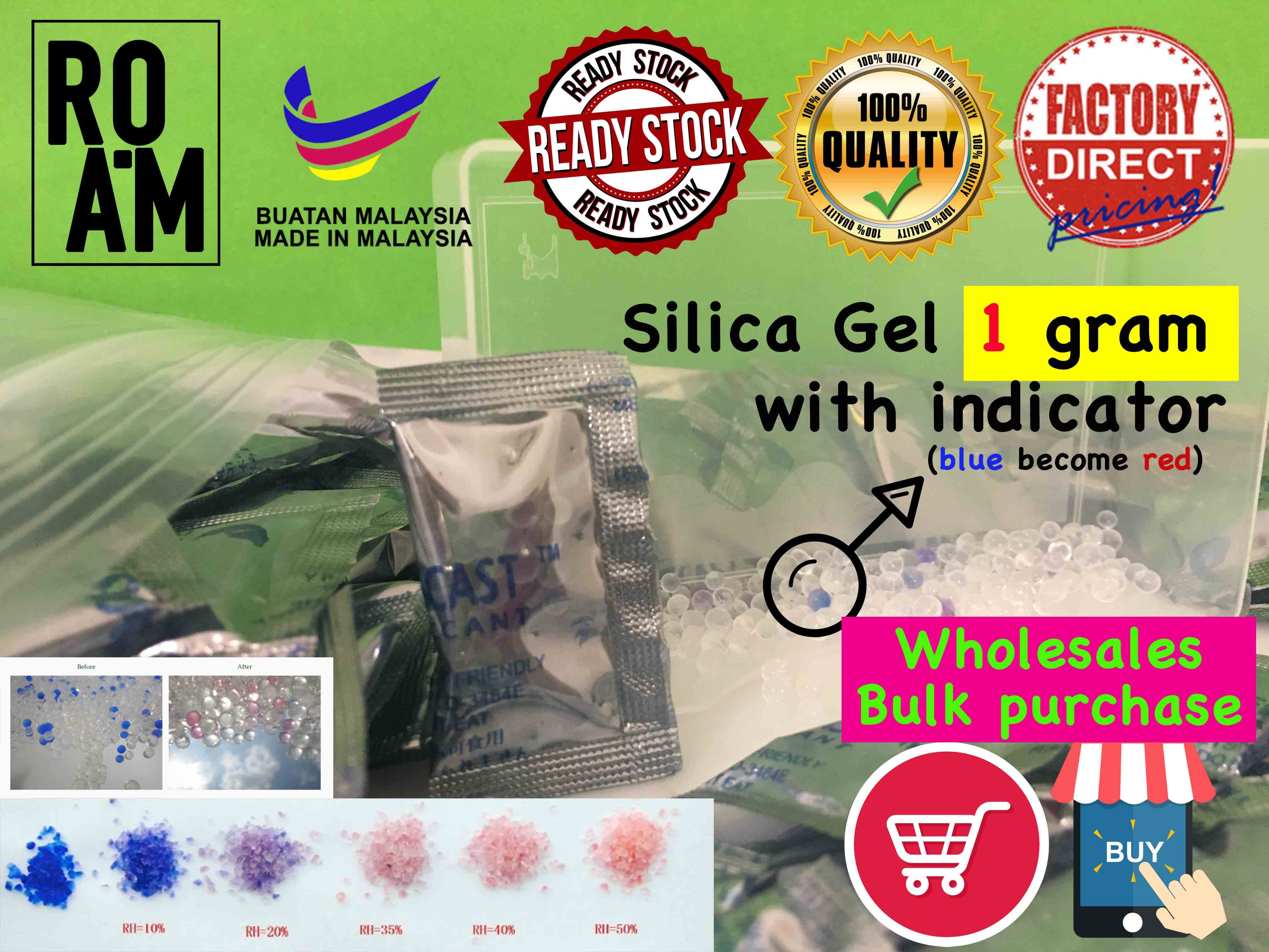 [Ready Stock] Silica Gel Desiccant(100unit x 1 gram )per pack for food grade,electronic and etc