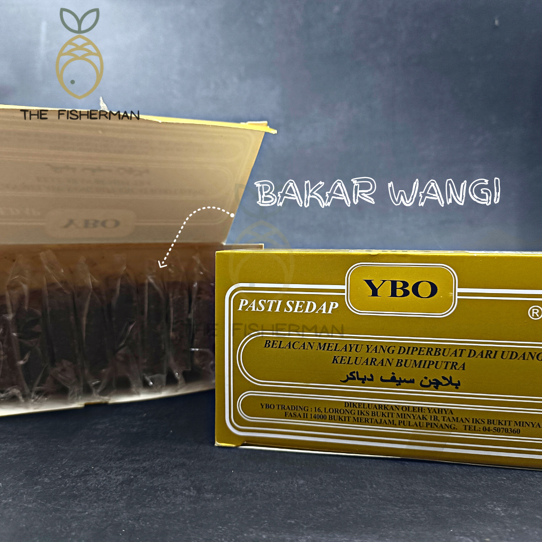 Belacan Chap Y.B.O.(YBO) Bakar/Tidak Bakar (10PCS/Kotak) Produk Muslim Bumiputera | Original Pulau Pinang| Shrimp Paste Penang- The Fisherman