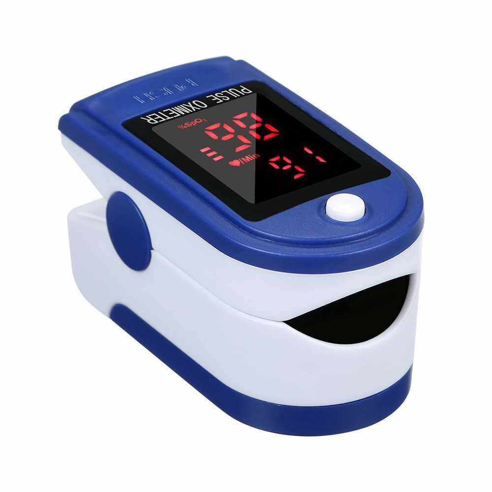 Best Selling Fingertip Pulse Oximeter Blood Oxygen Saturation Detector Pulse Rate Monitor Portable Oximeter with LED Monochrome Screen Blue (Standard)