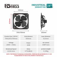 BSboss 8.10.12.14.16.20.24 inch Wall Type Industrial Light Duty bedroom living room toilet kitchen guest room Exhaust Fan Original/Official/100% Authentic
