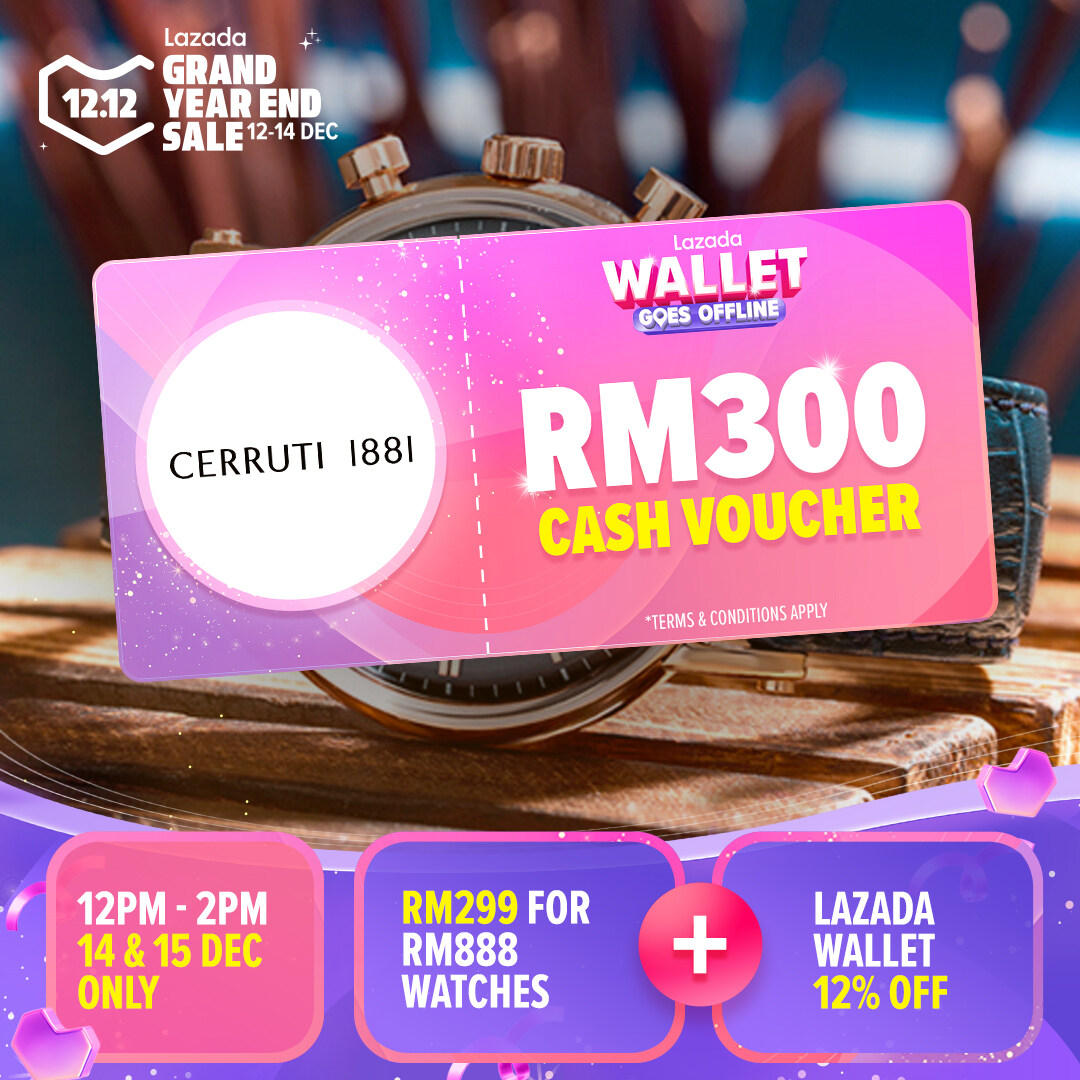 Cerruti 1881 – RM300 Cash Voucher [ONLY Applicable in-store at Cerruti 1881 Pavilion]