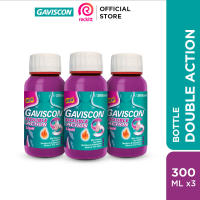 Gaviscon Double Action Liquid Bottle 300ml x3 (Fast relief from heartburn & indigestion)