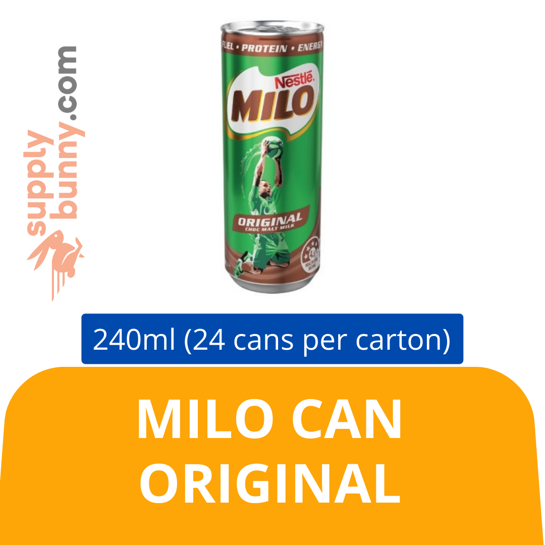 Milo Can Original (20+4) (240ml X 24 cans) (sold per carton) 美祿雀巢咖啡饮料 PJ Grocer Milo Tin Asli