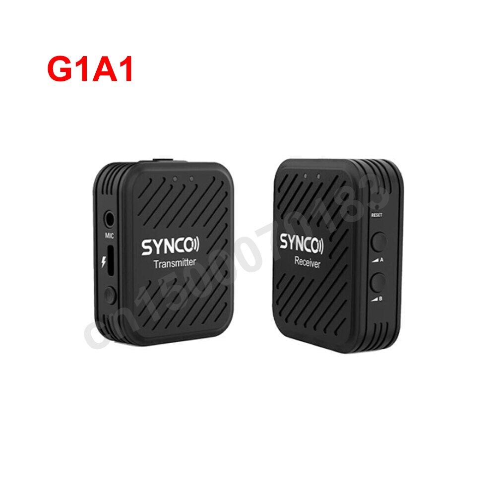 SYNCO G1A1 G1A2 Wireless Microphone System 2.4GHz Interview Lavalier Lapel Mic Receiver Kit for Phones DSLR Tablet Camera