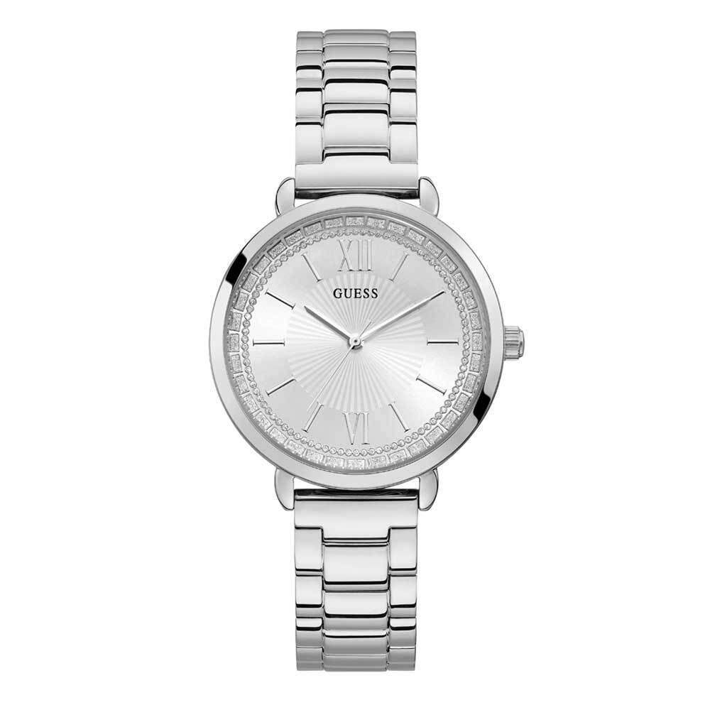 GUESS QUARTZ SILVER W1231L1 LADIES STAINLESS STRAP WOMEN WATCH
