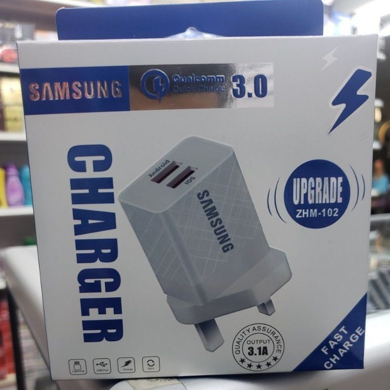 [Ready Stock ] Original Samsung Charger Fast Charing Travel Adapter High Quality Fast Charger 3.0 ZM102