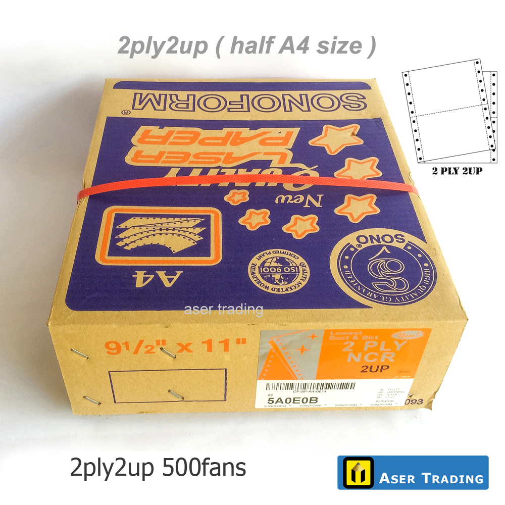 SONOFORM COMPUTER FORM - 2PLY 2UP NCR (500FANS)