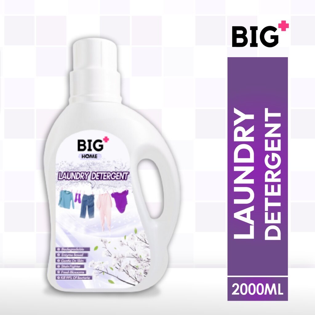 BIG+ Laundry Detergent 2000ml Super Cleaning Biodegradable Enzyme Tough