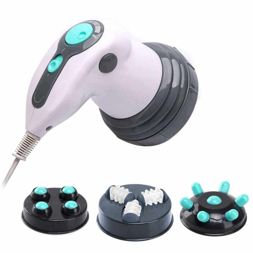Electric Massager 4 in 1 Infrared Vibration Massage Four Interchangeable Heads Remove Fat Toxin for Women (Standard)