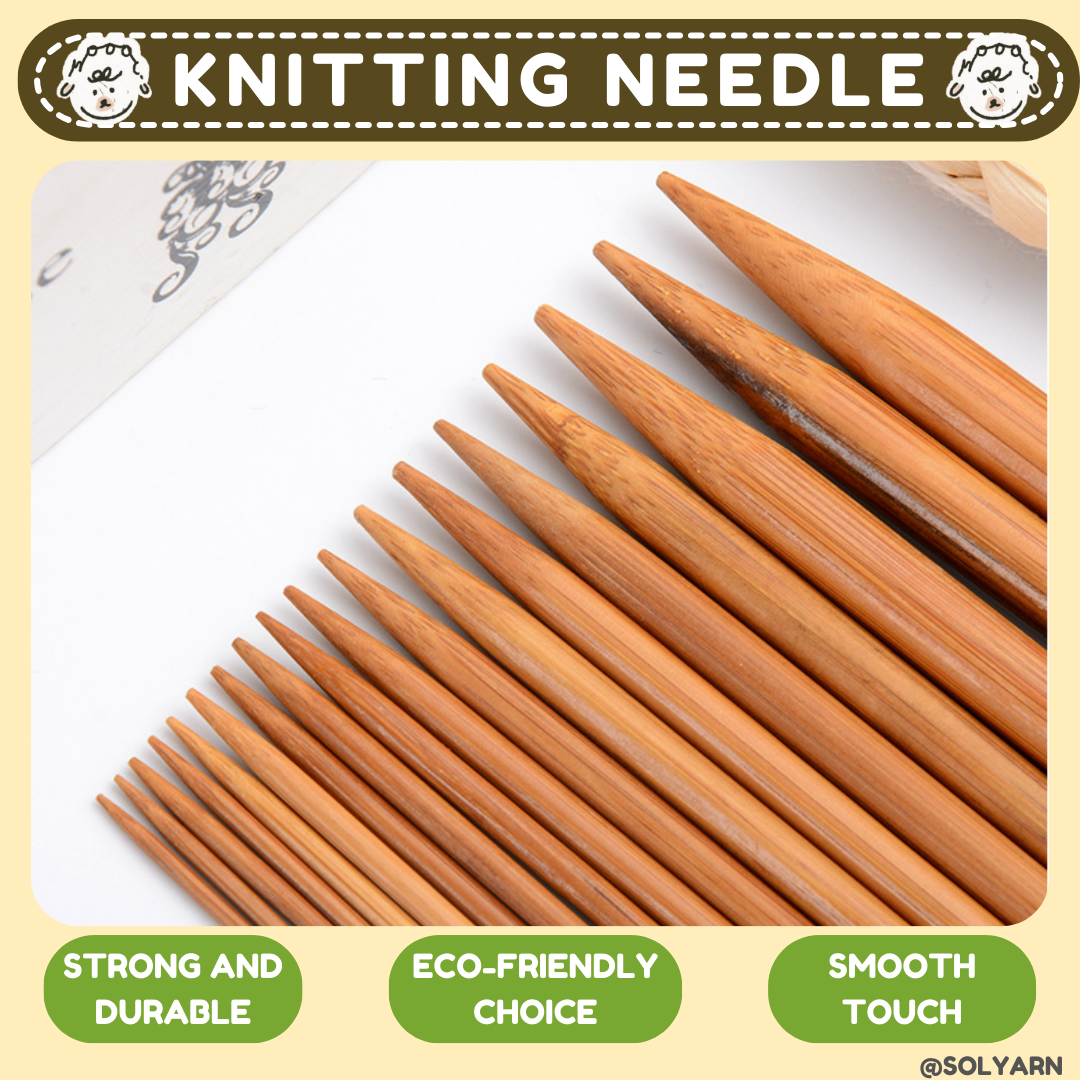 【SOL】 🔥READY STOCK 🔥 ALL SIZES Bamboo Knitting Needles Carbonized High Quality