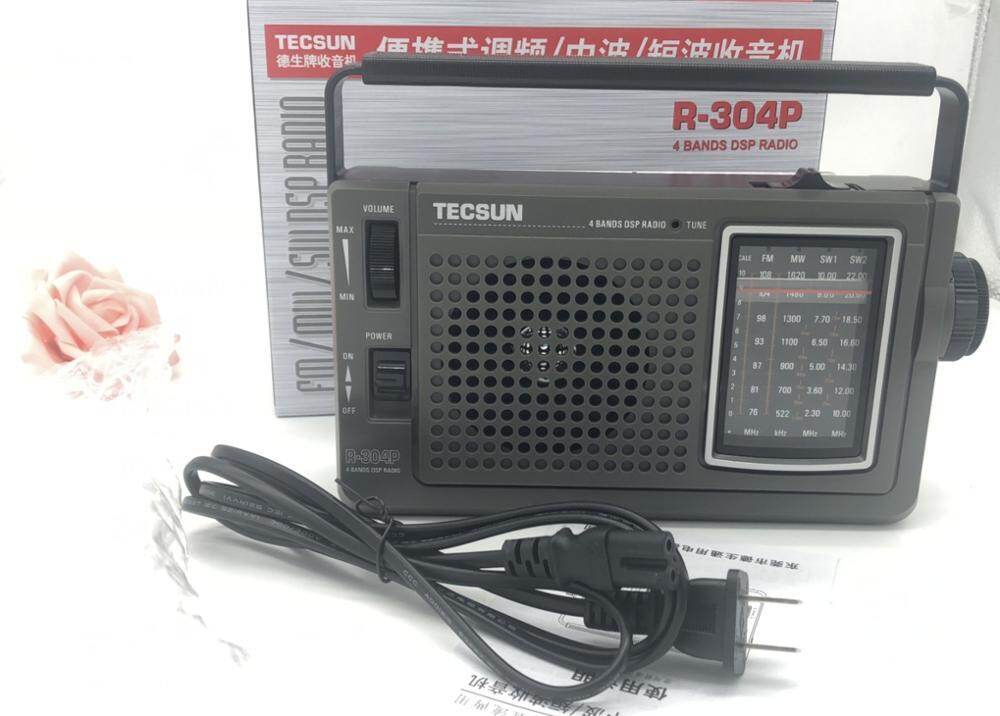 Tecsun bộ thu sóng radio mw/sw đài fm độ nhạy cao r-304 r-304p loa tích hợp cho người cao tuổi đài kỹ thuật số chất lượng cao ngoài trời