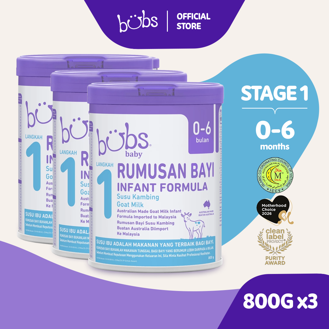 Bubs® Advanced Plus+ Goat Infant Formula Stage 1 800g (0-6 months) x3