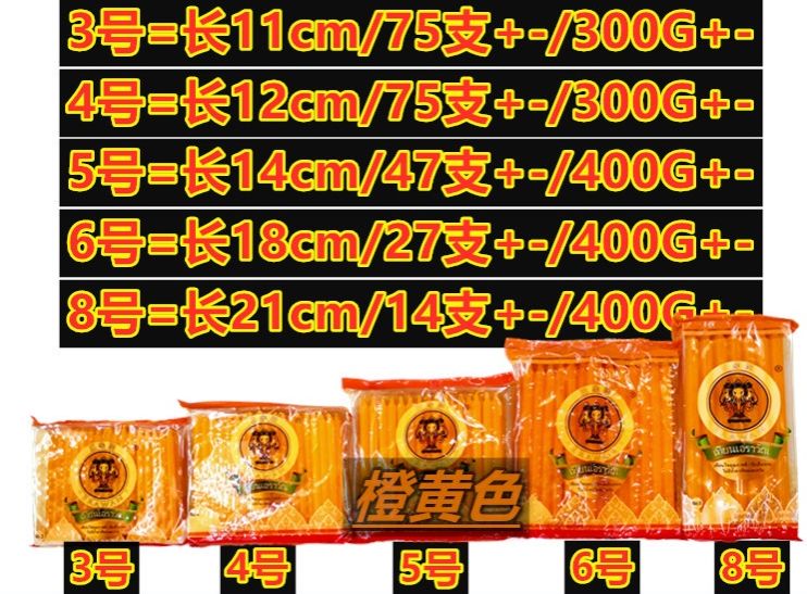 蜡烛 【正品】三象牌泰国蜡烛 不滴蜡 无黑烟 品质保证/泰国蜡烛/无脚蜡烛/无字蜡烛/神料/神纸/供奉佳品/泰国飞象/泰国三象