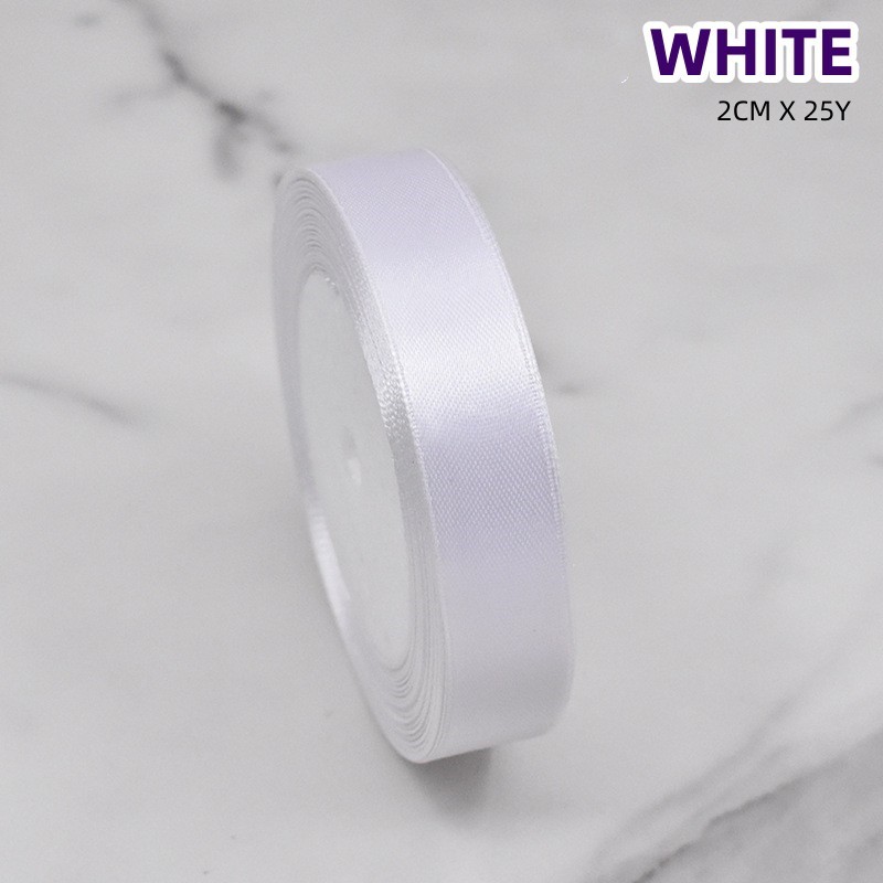 ✔✔READY STOCK✔✔ (22.8M) 2cm Satin Ribbon Flower Bouquet Wedding Gift Hadiah Reben Riben Gift Satin 金葱 银葱 缎带