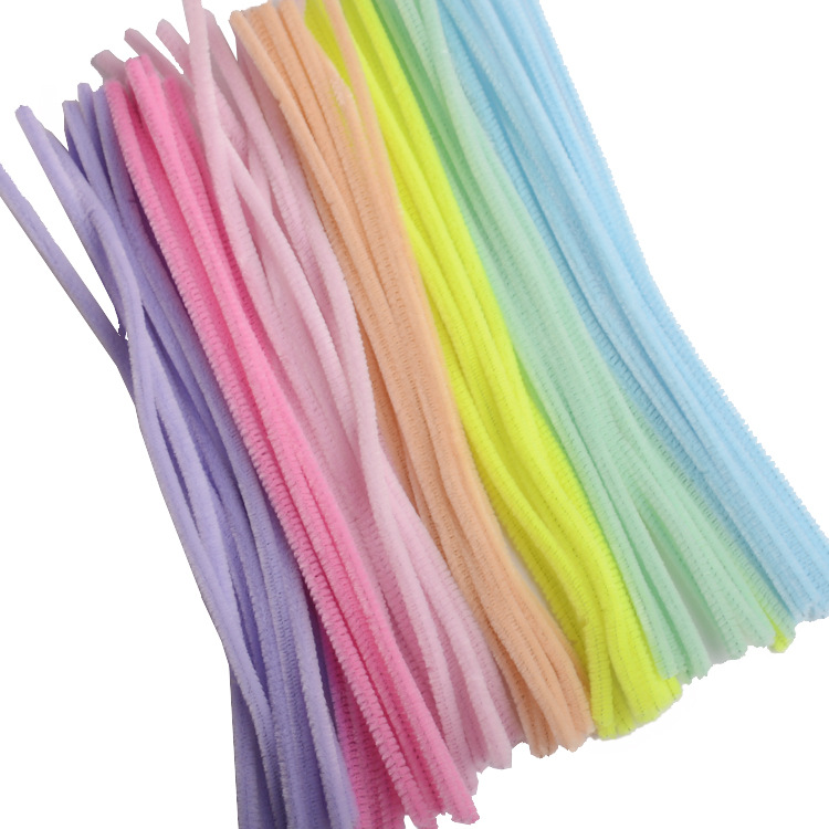 100 Pcs Chenille Stems Colorful Sticks Pipe Cleaner Rod Diy Material For Art and Craft 100 Pcs