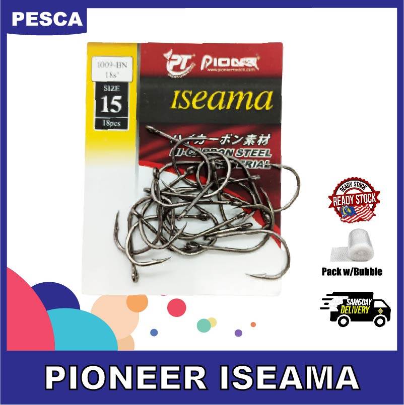 PESCA - PIONEER Iseama Hook (1009-BN) 01 02 03 04 05 06 07 08 09 10 11 12 13 14 15 Fishing Hook Mata Iseama Mata Kail