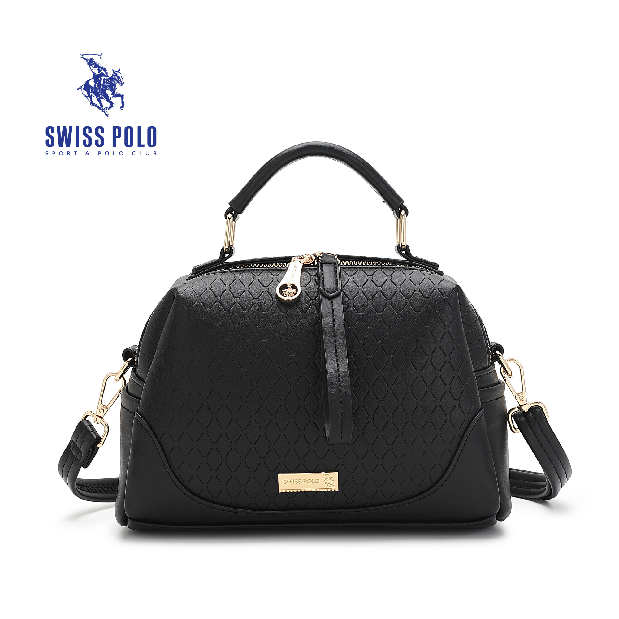 SWISS POLO Ladies Top Handle Sling Bag HHZ 6355-1 BLACK