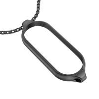 VUAERANG For Xiaomi Mi Band 3/4/5/6/7 Necklace Pendant Wrist Strap for MiBand 7 Watches Metal Stainless Steel Bracelet for Miband 3/4/5/6 Wristband Accessories