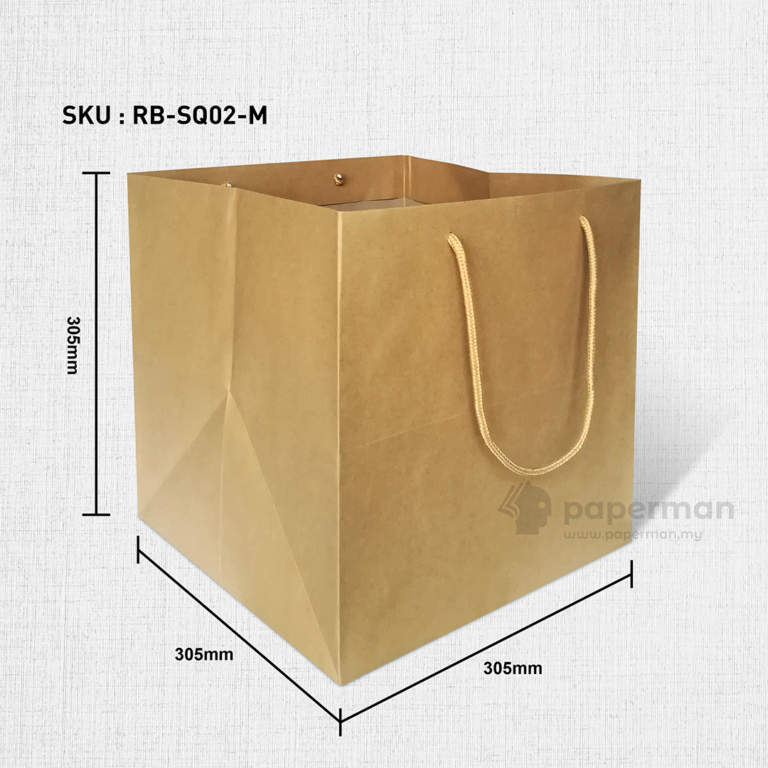 Store Age [25pcs] Square Brown Kraft Paper Bag Cake Bag Gift Bag for Wedding / Birthday / Annual Dinner / Party