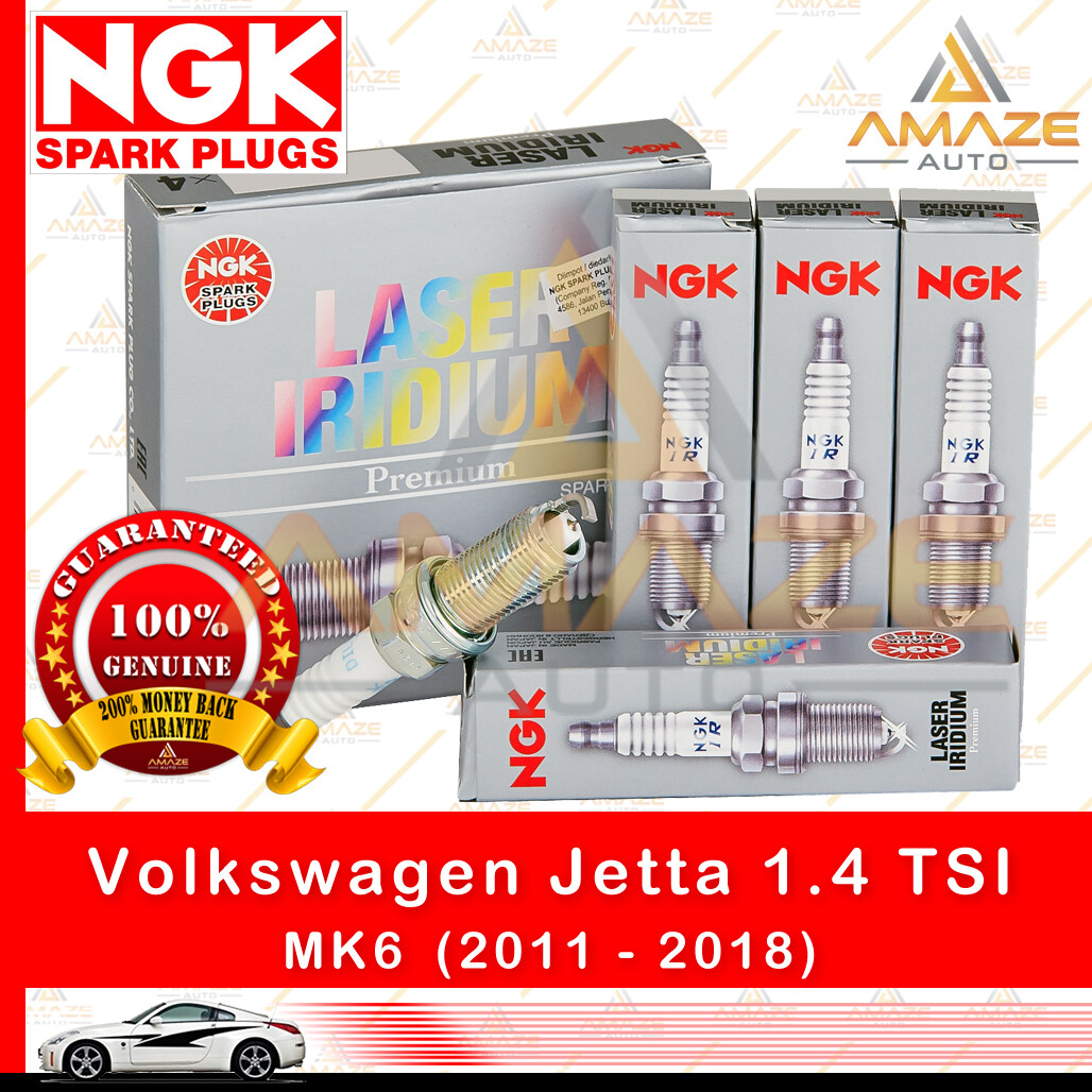 NGK Laser Iridium Spark Plug for Volkswagen Jetta 1.4 TSI MK6 (2011-2018) - Longest Usage life and high performance