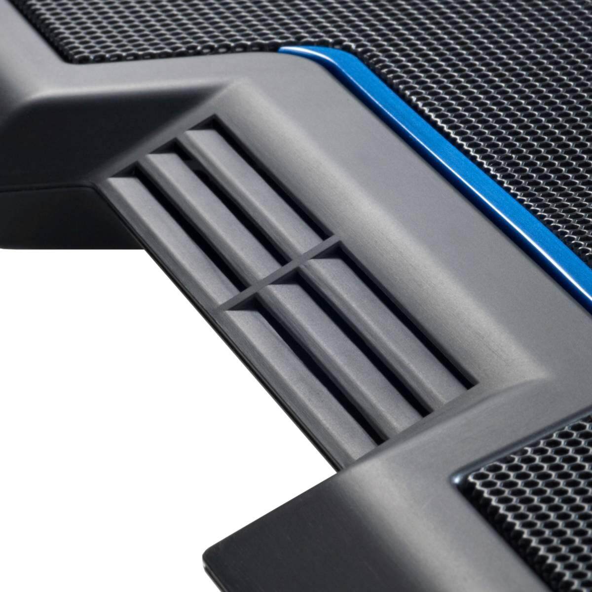Cooler Master Notepal X3 200mm Silent Adjustable Blue LED Fan Ergonomic Mesh USB 2.0 Gaming Notebook Cooler for up to 17