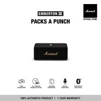[OFFICIAL] Marshall Emberton III Bluetooth Speaker Black & Brass - 1 year warranty + Free shipping (bluetooth speaker portable speaker portable bluetooth speaker wireless speaker speaker bluetooth)